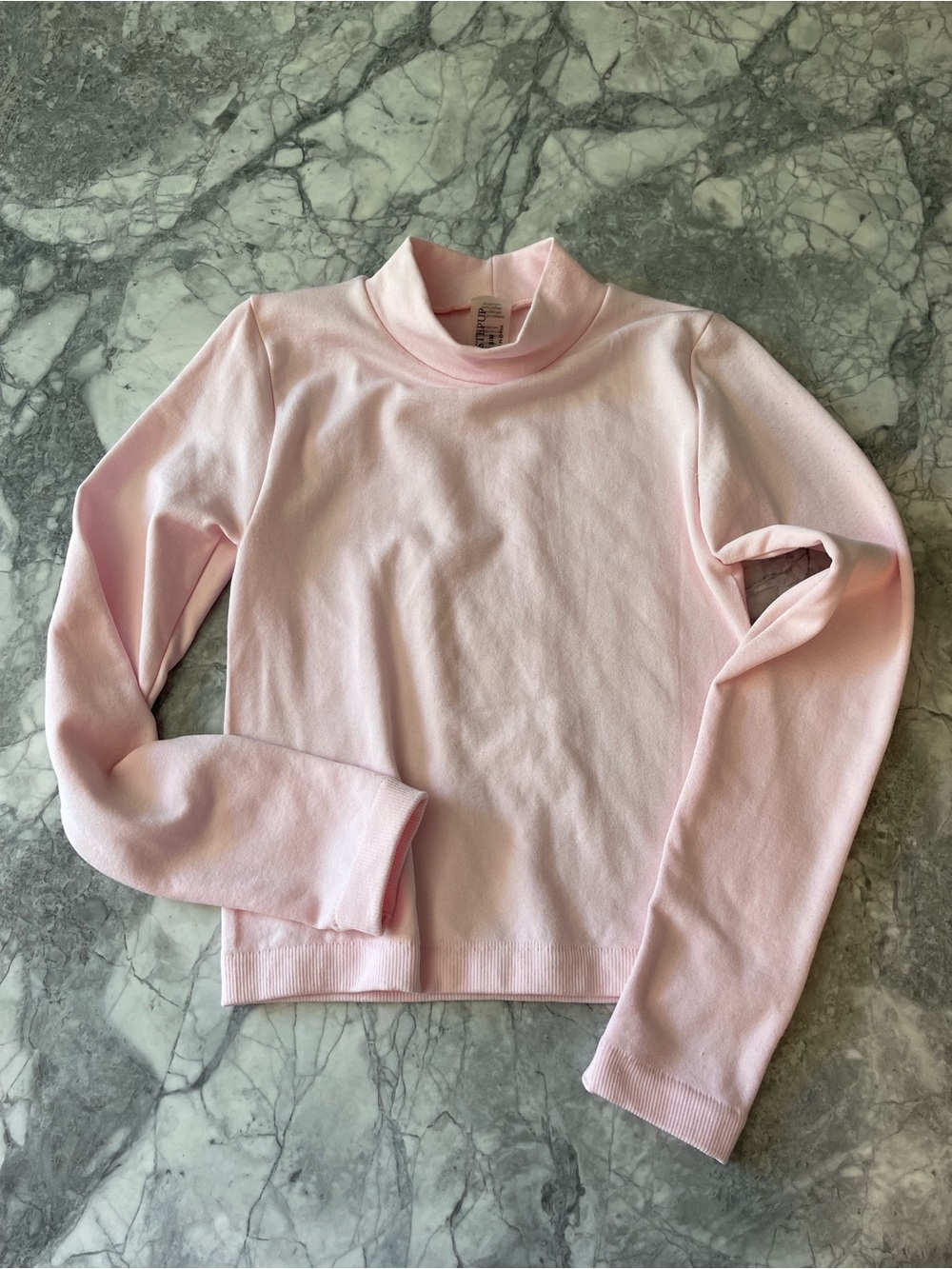 One Step Up Pale Pink Long Sleeve Top